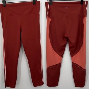 Zyia 2 Toe Reflective Rust Leggings Size 12